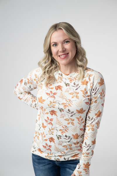 IN STOCK Blair Long Sleeve Top - Harvest Leaves