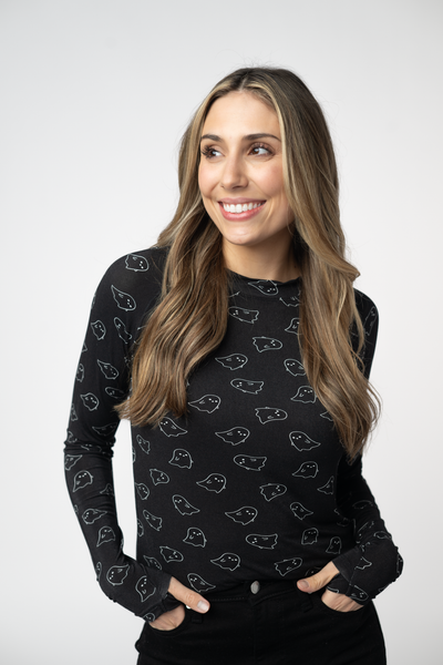 IN STOCK Blair Long Sleeve Top - Midnight Ghosts
