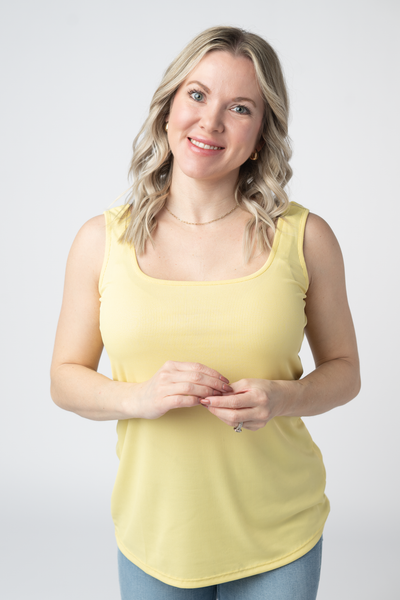 IN STOCK Rachel Ribbed Tank - Yellow FINAL SALE