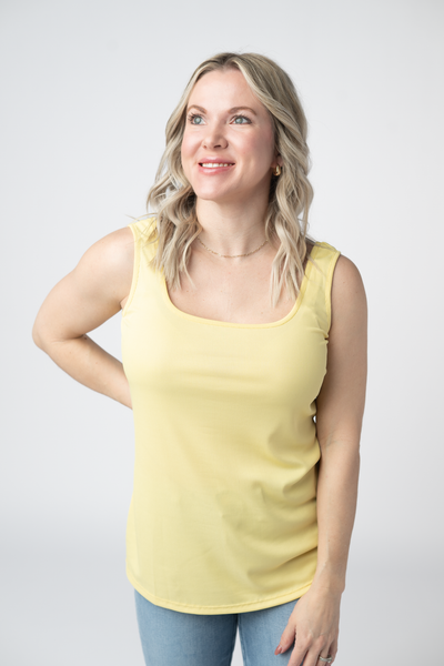 IN STOCK Rachel Ribbed Tank - Yellow FINAL SALE