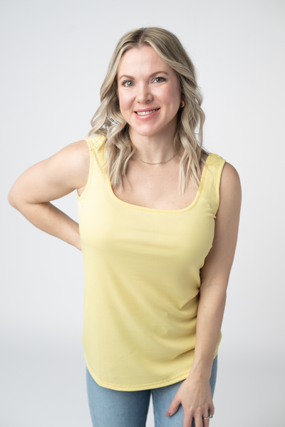 IN STOCK Rachel Ribbed Tank - Yellow FINAL SALE