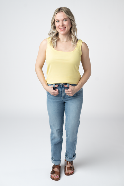 IN STOCK Rachel Ribbed Tank - Yellow FINAL SALE