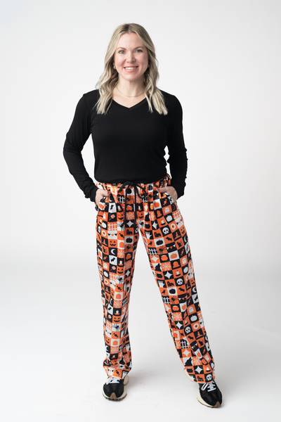 IN STOCK Lounge Pants - Trick-Or-Treat Checkered FINAL SALE