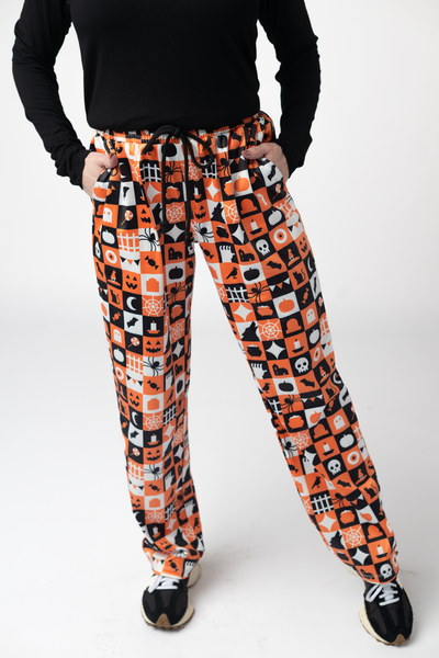 IN STOCK Lounge Pants - Trick-Or-Treat Checkered FINAL SALE
