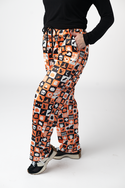IN STOCK Lounge Pants - Trick-Or-Treat Checkered FINAL SALE