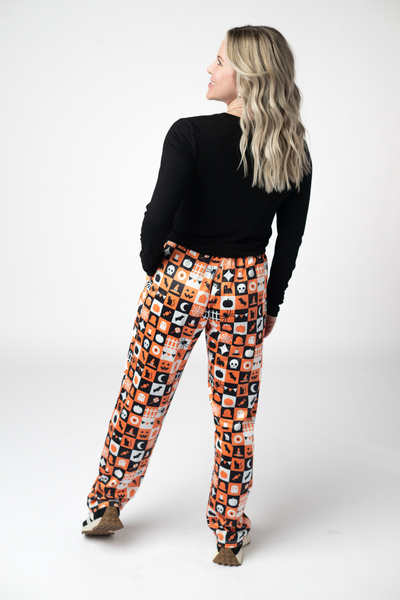 IN STOCK Lounge Pants - Trick-Or-Treat Checkered FINAL SALE