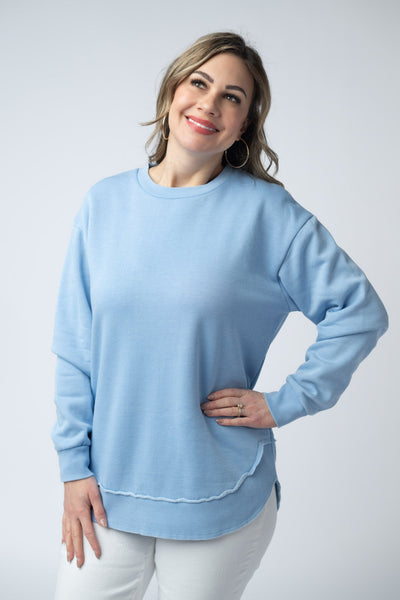 IN STOCK Vintage Wash Pullover - Dusty Blue