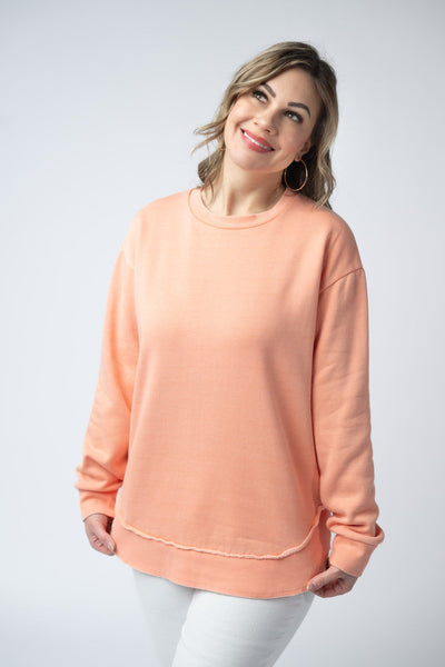 IN STOCK Vintage Wash Pullover - Spring Peach