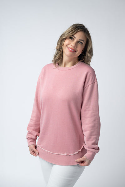 IN STOCK Vintage Wash Pullover - Dusty Pink