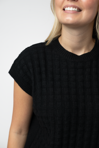 IN STOCK Kelly Knitted Top - Black FINAL SALE
