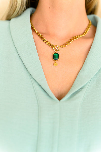 Emerald Chain Necklace