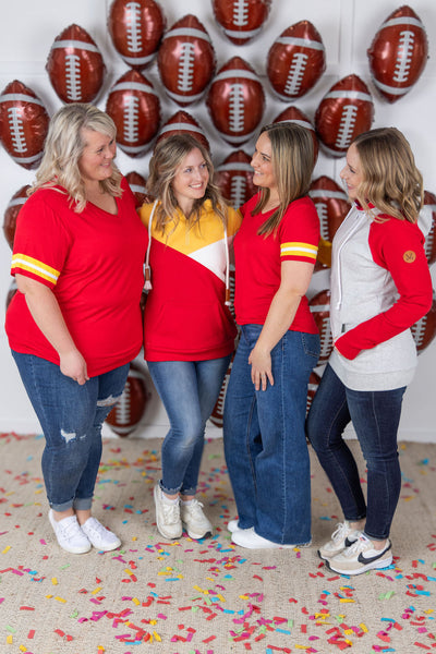 IN STOCK GameDay Tessa Short Sleeve Top - Kansas City