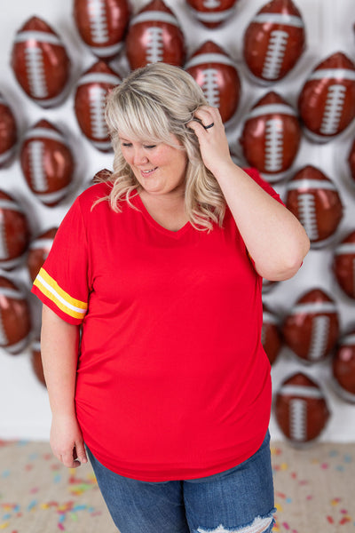 IN STOCK GameDay Tessa Short Sleeve Top - Kansas City