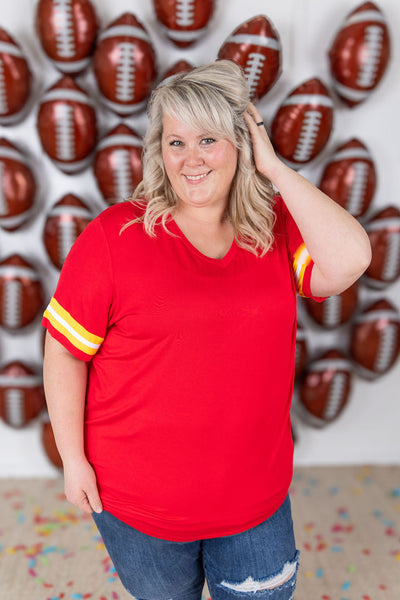 IN STOCK GameDay Tessa Short Sleeve Top - Kansas City
