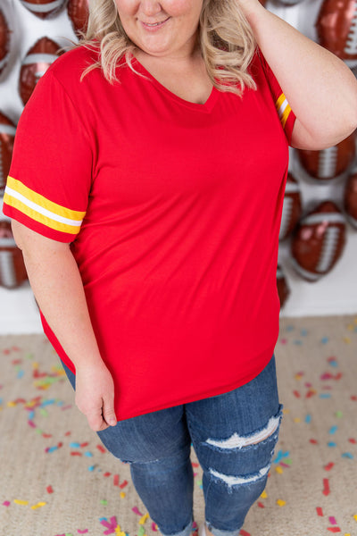 IN STOCK GameDay Tessa Short Sleeve Top - Kansas City