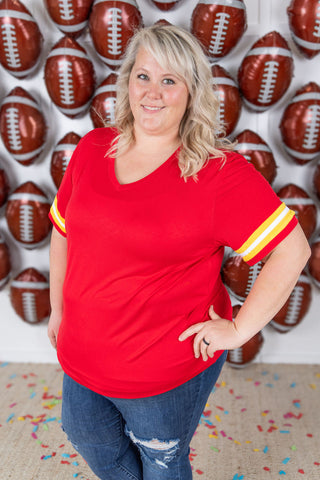 IN STOCK GameDay Tessa Short Sleeve Top - Kansas City