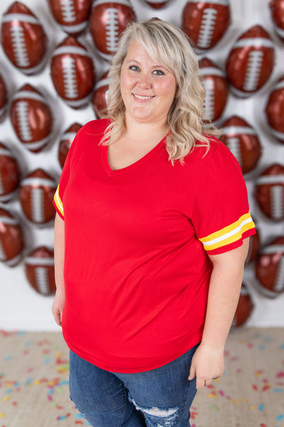 IN STOCK GameDay Tessa Short Sleeve Top - Kansas City