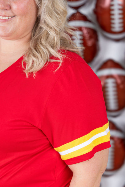 IN STOCK GameDay Tessa Short Sleeve Top - Kansas City