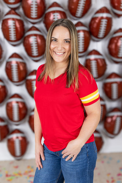 IN STOCK GameDay Tessa Short Sleeve Top - Kansas City