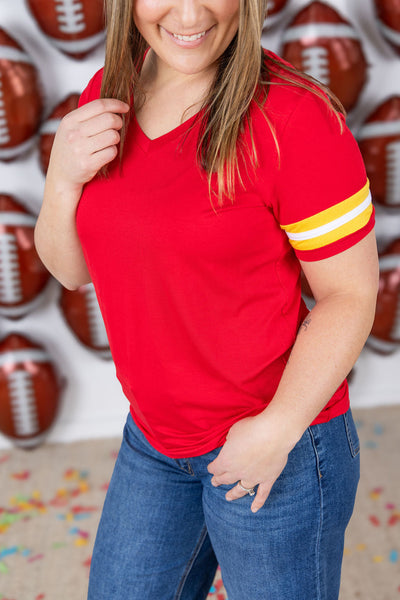 IN STOCK GameDay Tessa Short Sleeve Top - Kansas City