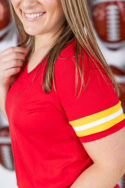 IN STOCK GameDay Tessa Short Sleeve Top - Kansas City