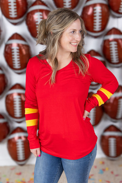IN STOCK GameDay Larissa Long Sleeve Top - Kansas City