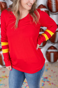 IN STOCK GameDay Larissa Long Sleeve Top - Kansas City