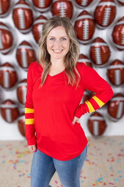 IN STOCK GameDay Larissa Long Sleeve Top - Kansas City