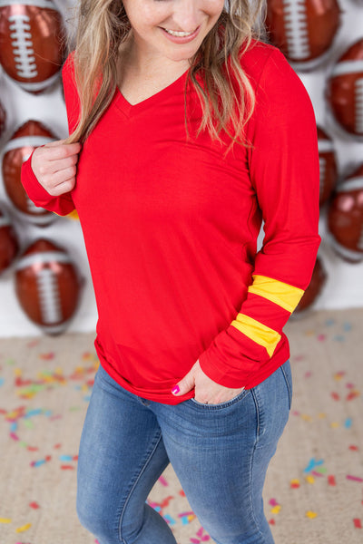 IN STOCK GameDay Larissa Long Sleeve Top - Kansas City