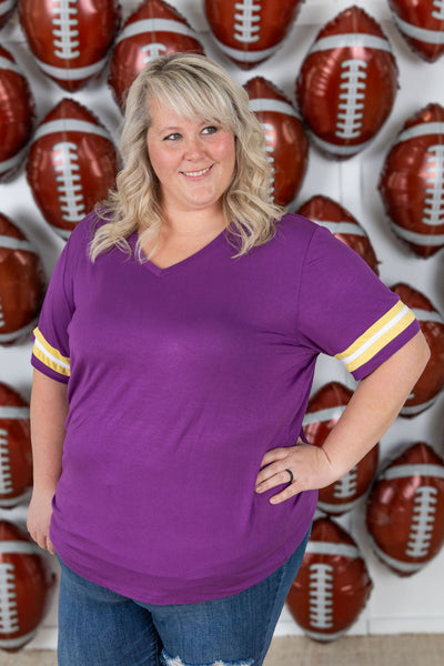 IN STOCK GameDay Tessa Short Sleeve Top - Minnesota
