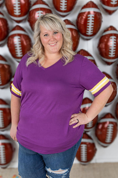 IN STOCK GameDay Tessa Short Sleeve Top - Minnesota