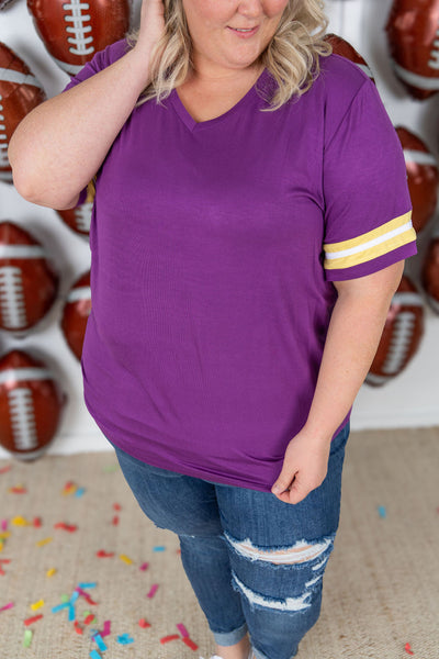 IN STOCK GameDay Tessa Short Sleeve Top - Minnesota