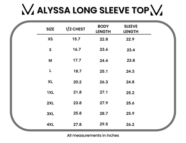 IN STOCK Alyssa Long Sleeve Top - Olive