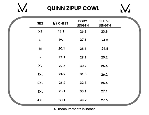 IN STOCK Quinn ZipUp Cowl - Black