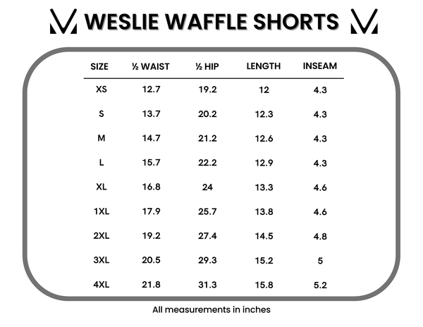 IN STOCK Weslie Waffle Shorts - Turquoise