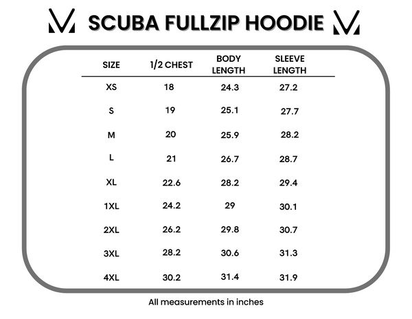 IN STOCK Scuba FullZip Hoodie - Dusty Blue