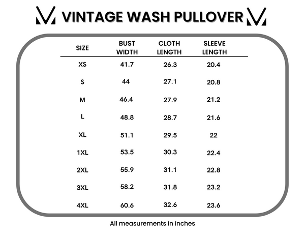 IN STOCK Vintage Wash Pullover - Dusty Blue