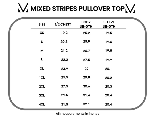 IN STOCK Mixed Stripes Pullover Top