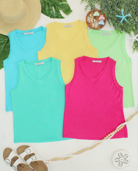 IN STOCK Noelle Tank - Hot Pink