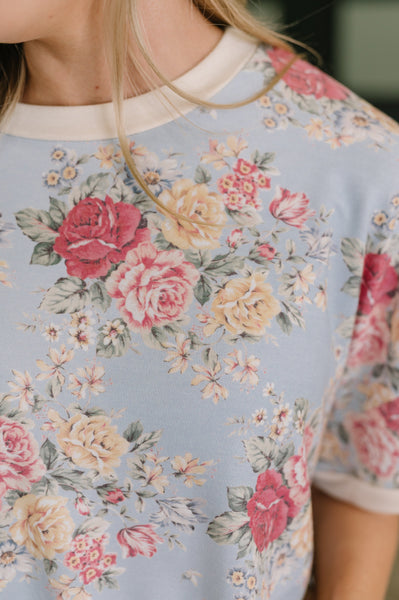 Perfect Season Floral Print Relaxed Tee