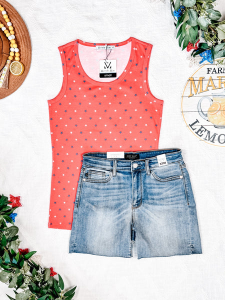 IN STOCK Ava Tank - Red Freedom Stars FINAL SALE