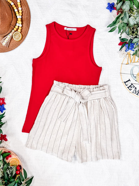 IN STOCK Libby Linen Shorts - Cream FINAL SALE
