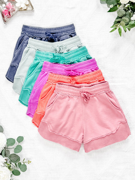 IN STOCK French Terry Stevie Shorts - Vivid Orchid FINAL SALE