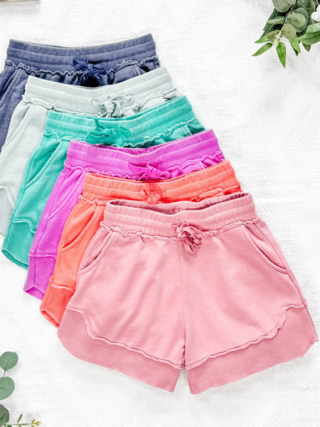 IN STOCK French Terry Stevie Shorts - Vivid Orchid FINAL SALE