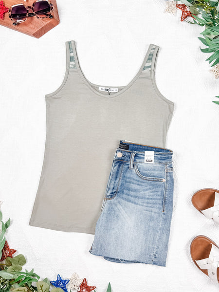 IN STOCK Poppy Tank - Olive and Camo