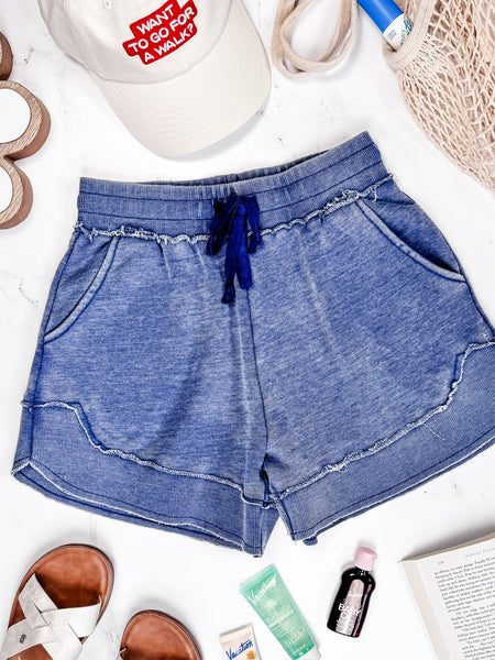 IN STOCK French Terry Stevie Shorts - Nautical Navy FINAL SALE