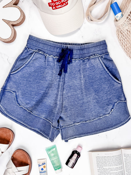 IN STOCK French Terry Stevie Shorts - Nautical Navy FINAL SALE