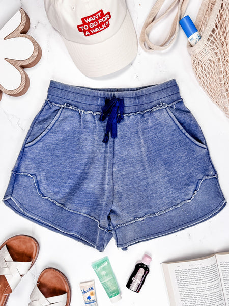 IN STOCK French Terry Stevie Shorts - Nautical Navy FINAL SALE