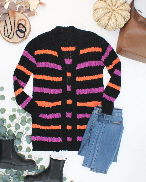 IN STOCK Halloween Striped Cardigan FINAL SALE