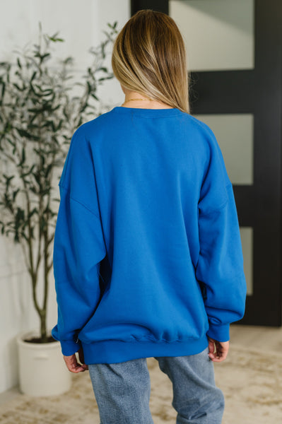 Sunday Snug Relaxed Pullover in Ocean Blue